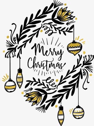 复古花纹边框免抠