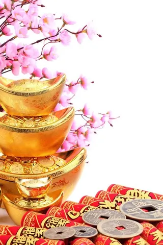 元宝铜钱喜庆背景