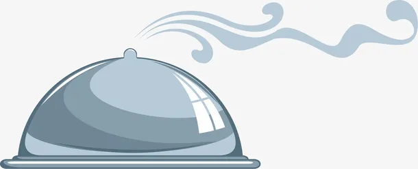 简约蓝色餐具免抠