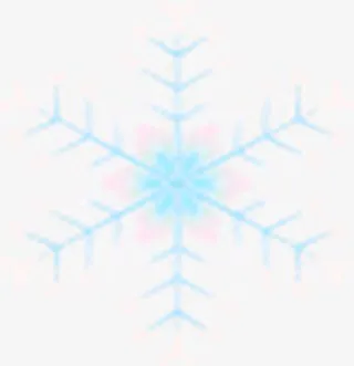 手绘蓝色雪花梦幻装饰免抠