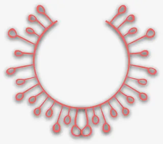 红色简约扁平圆环免抠