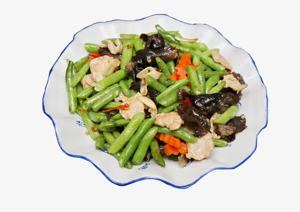 家常菜豆角炒肉片免抠