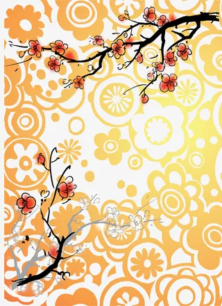 梅花背景PNG矢量元素