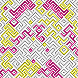 彩色迷宫花纹免抠