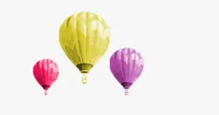 飘浮热气球免抠