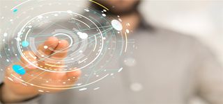 点图标的商务男人科技背景高清