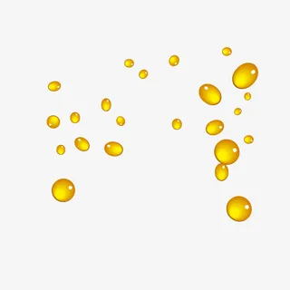 黄色质感油滴免抠