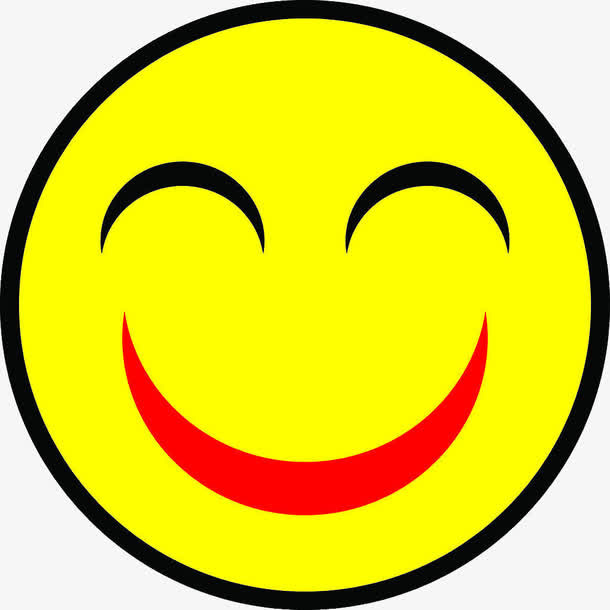 黄色眯眼笑表情免抠