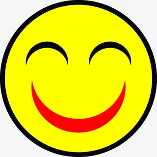 黄色眯眼笑表情免抠