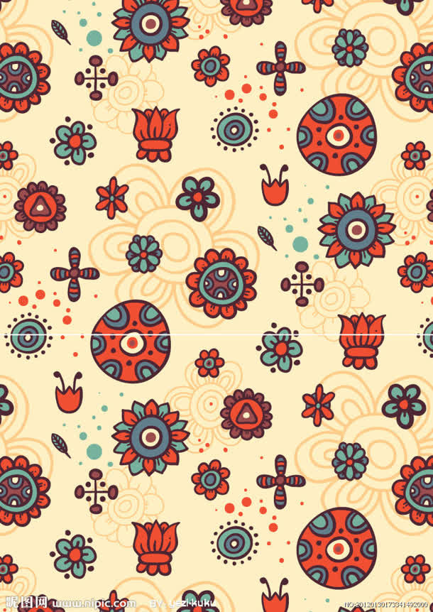 花色底纹面色印花免抠