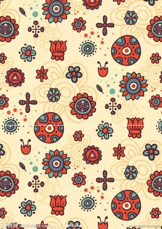 花色底纹面色印花免抠