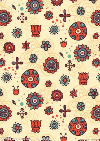 花色底纹面色印花免抠