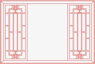 边框花纹剪纸免抠