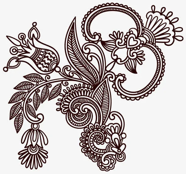 古典花纹底纹素材免抠