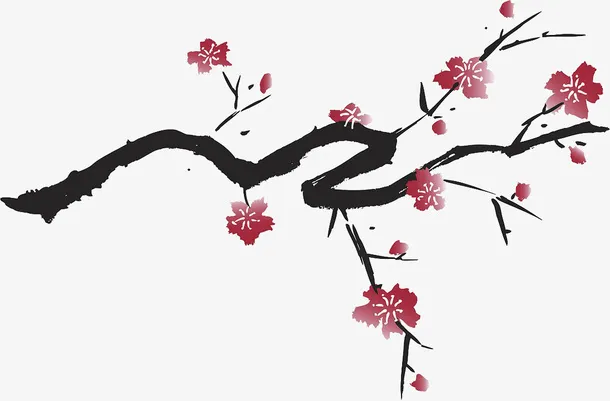 梅花手绘梅花春梅免抠