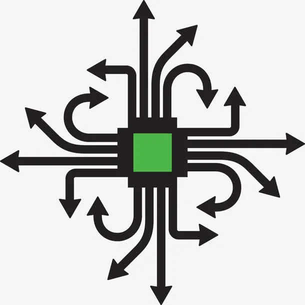 抽象箭头PPT元素矢量图免抠