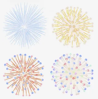 多束烟花免抠 多束烟花免抠