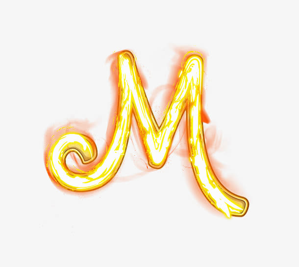 荧光棒字母m免抠
