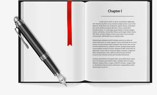 翻开的书本矢量图免抠