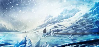 手绘冰川背景高清