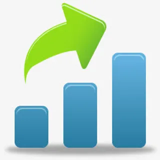 手绘蓝绿色箭头图标免抠