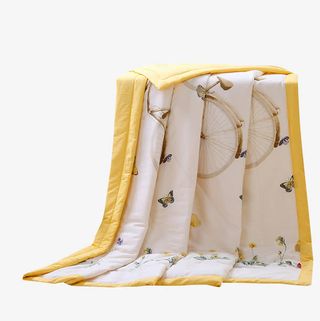 黄色大气风盖被被子免抠