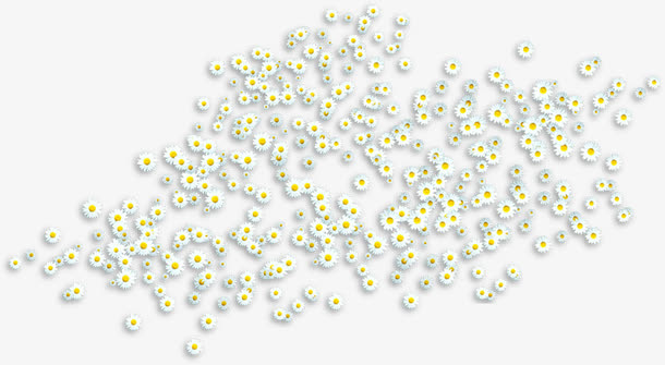 黄色抽象花朵美景春天免抠