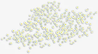 黄色抽象花朵美景春天免抠