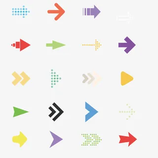 各式各样的箭头矢量素材免抠