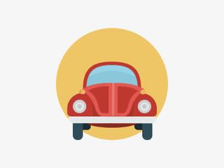 红色小汽车免抠