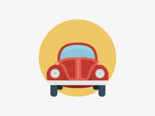 红色小汽车免抠