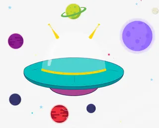 可爱儿童风格宇宙矢量元素免抠