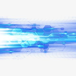 蓝色科技绚丽光效元素免抠