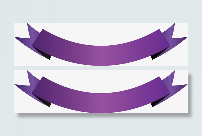 紫色婚礼边框设计免抠