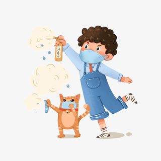 室内消毒通风新冠状病毒肺炎武汉身体健康免抠