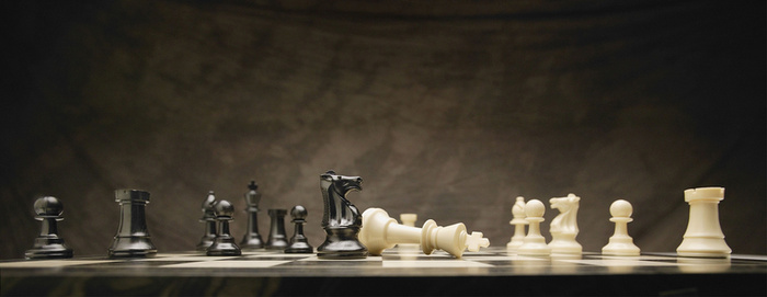 黑色简约国际象棋海报banner高清