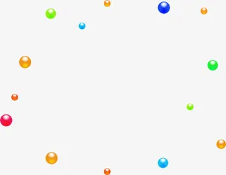 彩色分散小球免抠