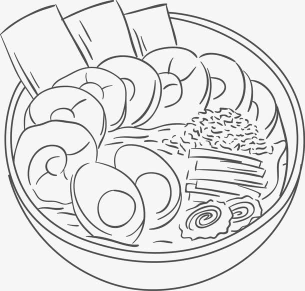 日本手绘餐饮元素免抠