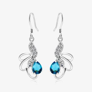 蓝宝石耳坠免抠