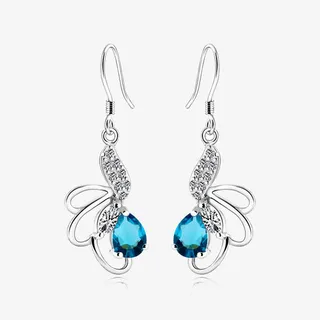 蓝宝石耳坠免抠