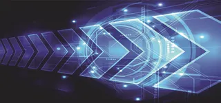 蓝色箭头互联网光线背景高清