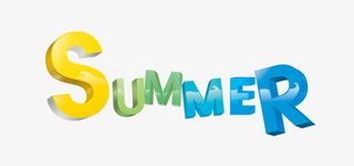 艺术字体 夏天 summer免抠