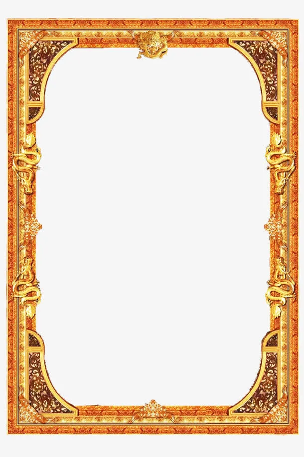 金色边框免抠