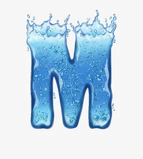 水花溅落字母m免抠 水花溅落字母m免抠