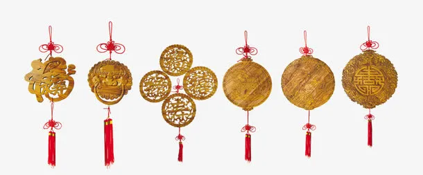 木制中国结效果元素免抠
