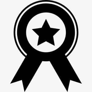 金牌明星和两个带尾巴图标免抠图标元素