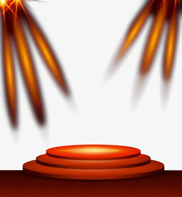 射灯光芒下的舞台免抠