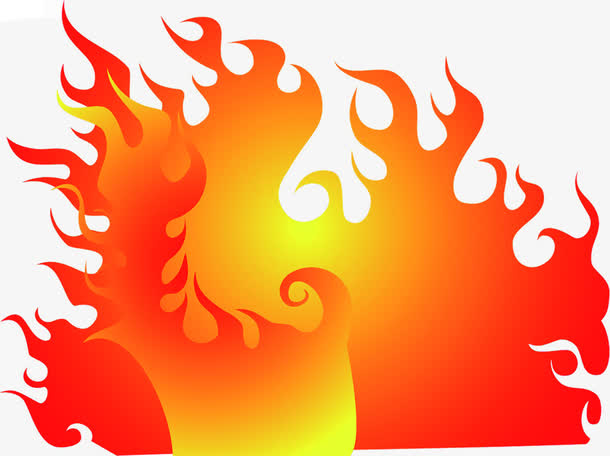 红色混着黄火焰图片招聘免抠