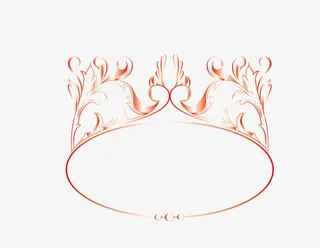 矢量卡通扁平化中国风花纹边框免抠