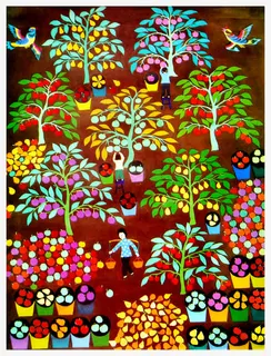 手绘农村丰收成果免抠